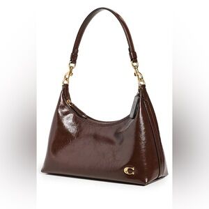 Coach Juliet Shoulder Bag 25 Brown Leather Gold Chain Strap | New